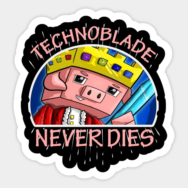 technoblade never dies Sticker by stalkbycat